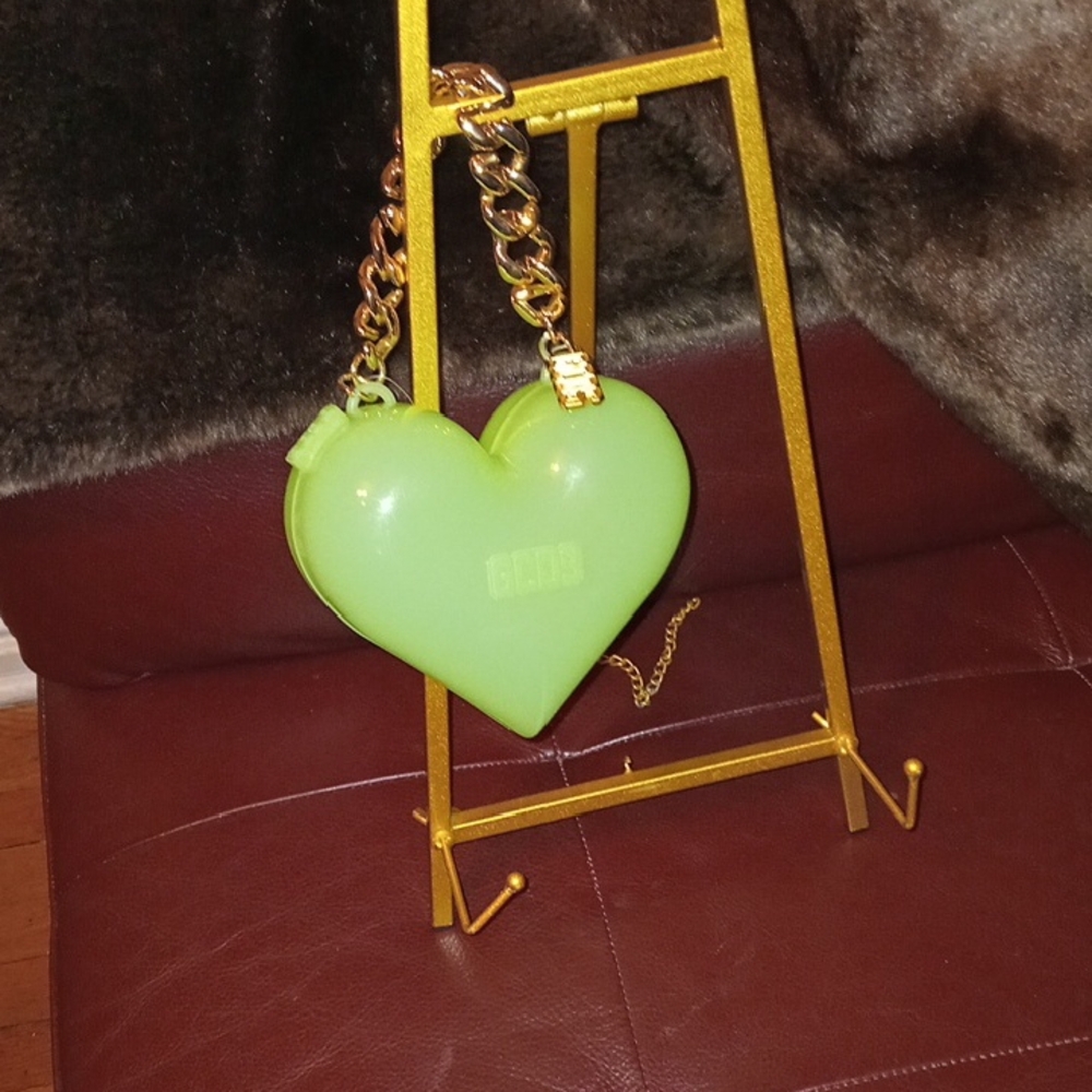 Heart-Shaped Green Mini Bag
